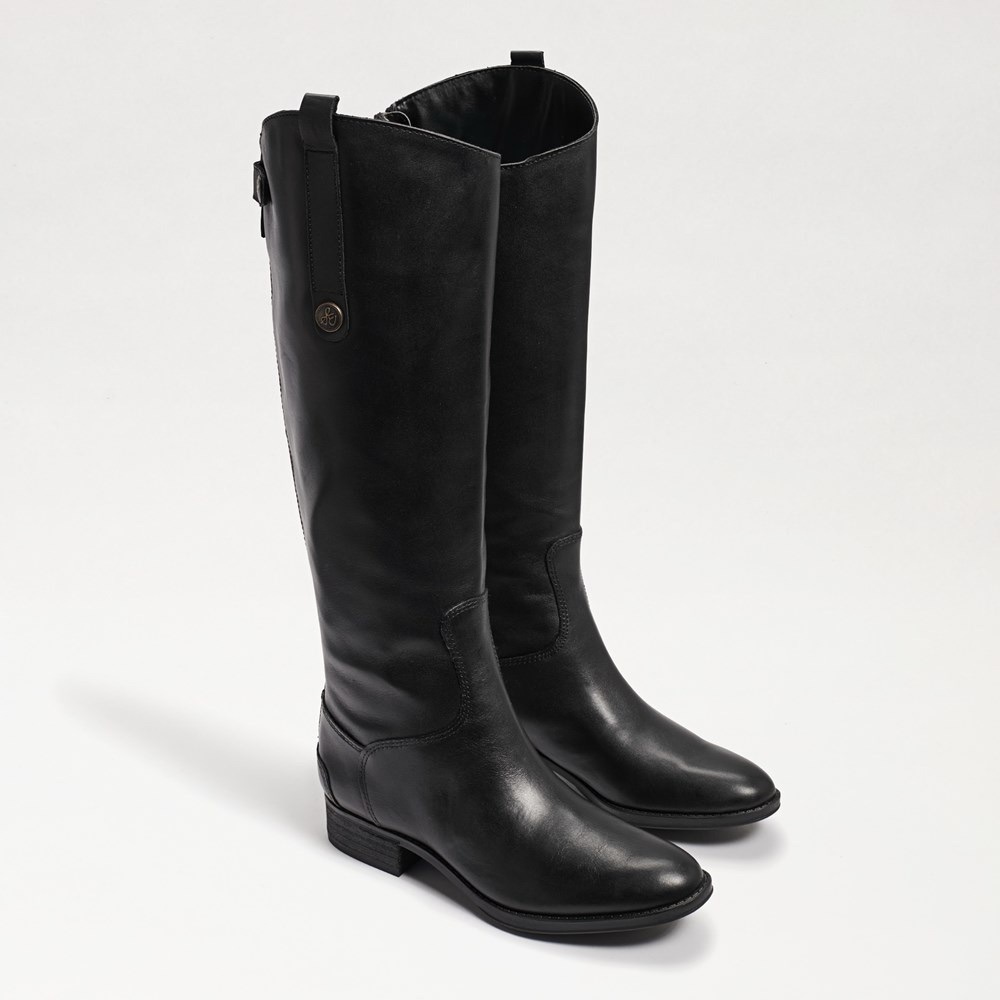 Sam Edelman Black Leather Riding Boots
